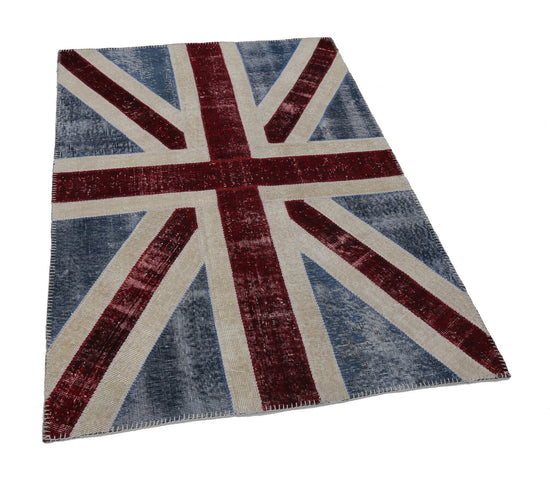 4x6 Uk Flag Patchwork Rug - 22720