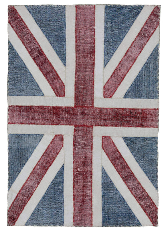 4x6 British Flag Patchwork Rug - 22721