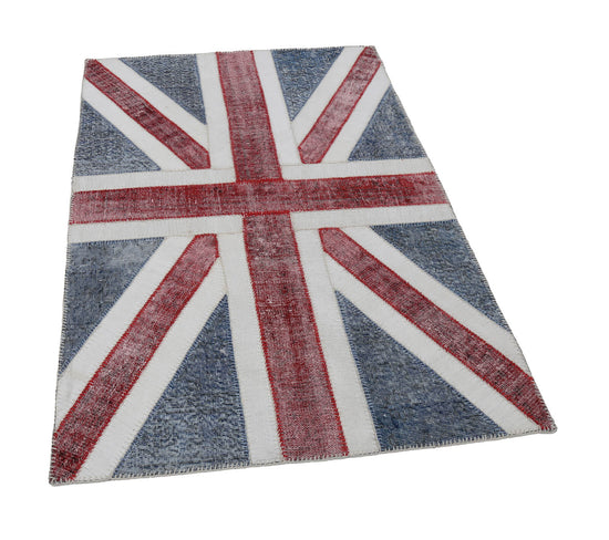 4x6 British Flag Patchwork Rug - 22721