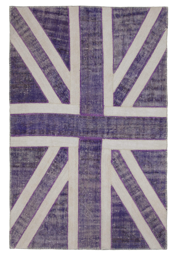 4x7 British Flag Patchwork Rug - 22722