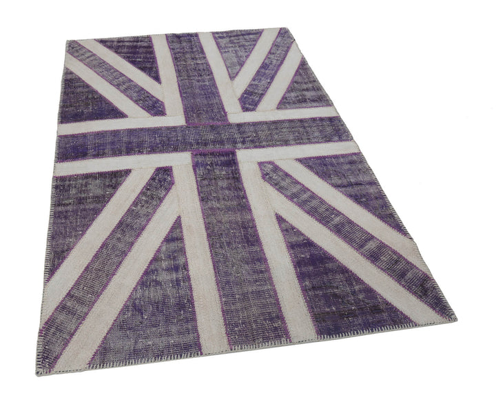 4x7 British Flag Patchwork Rug - 22722