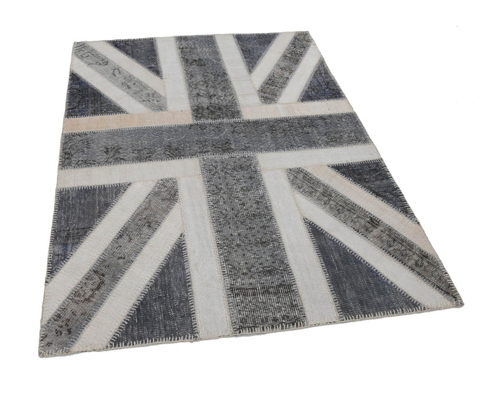 5x6 British Flag Patchwork Rug - 22724