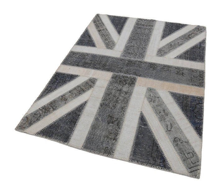 5x6 British Flag Patchwork Rug - 22724