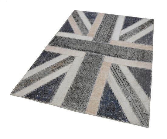 5x6 British Flag Patchwork Rug - 22725