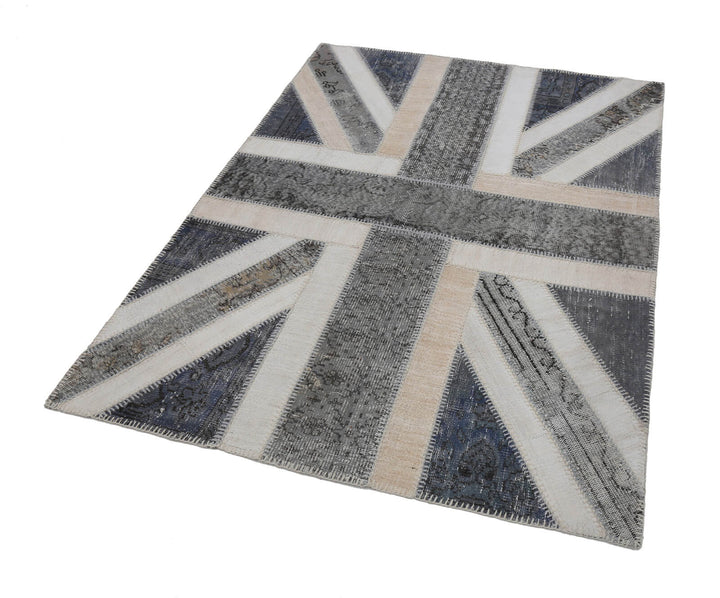 5x6 British Flag Patchwork Rug - 22725