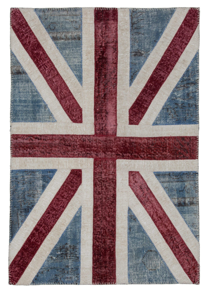 4x6 British Flag Patchwork Rug - 22726
