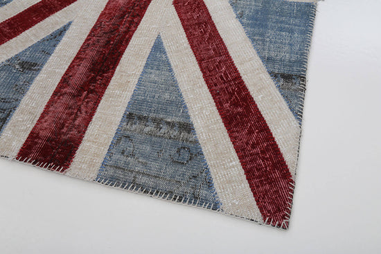 4x6 British Flag Patchwork Rug - 22726