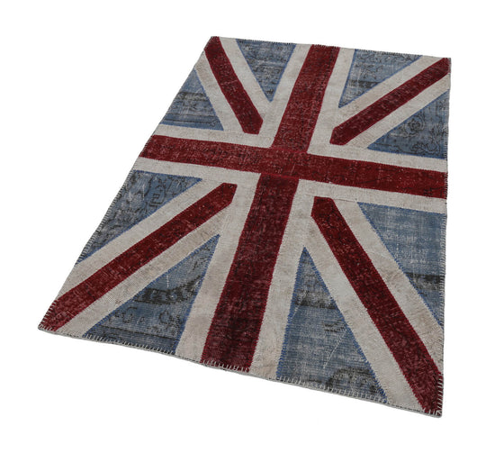 4x6 Uk Flag Patchwork Rug - 22727