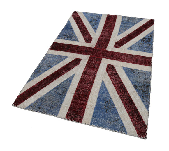 4x6 Uk Flag Patchwork Rug - 22728