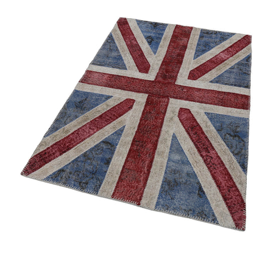 4x6 Uk Flag Patchwork Rug - 22729
