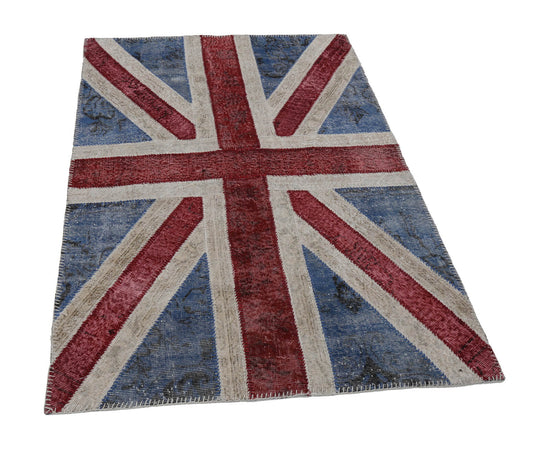 4x6 Uk Flag Patchwork Rug - 22729