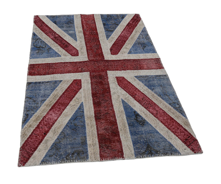4x6 Uk Flag Patchwork Rug - 22729