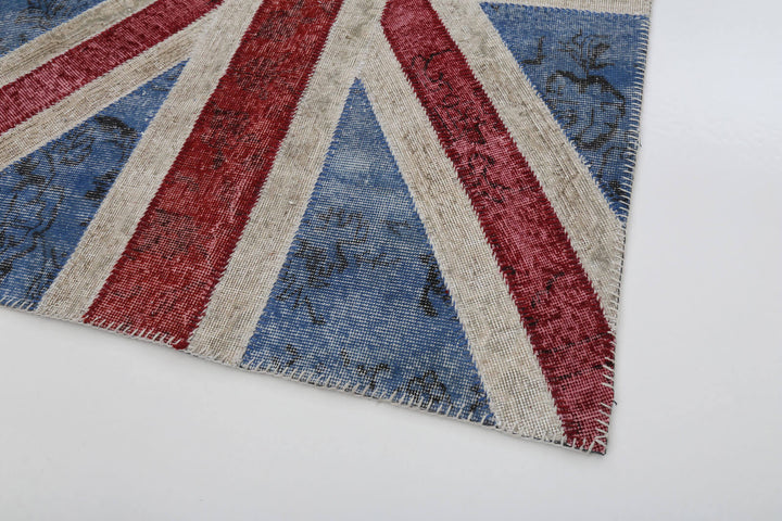 4x6 Uk Flag Patchwork Rug - 22729