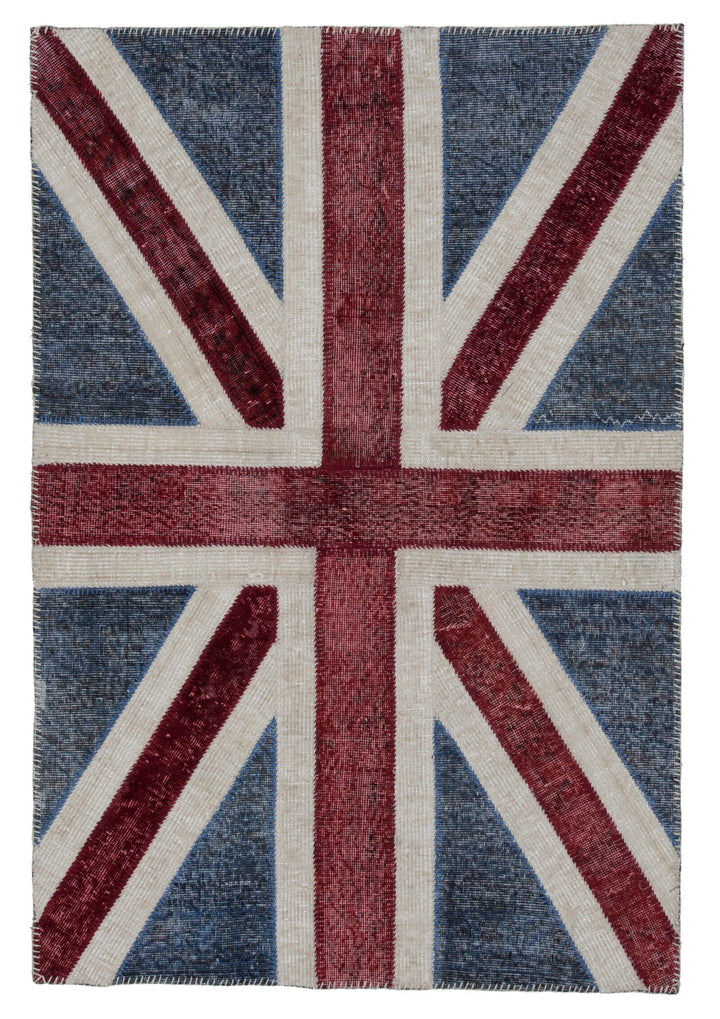 4x6 British Flag Patchwork Rug - 22730