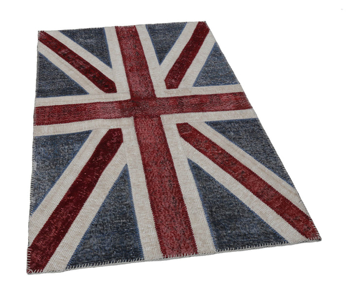 4x6 British Flag Patchwork Rug - 22730