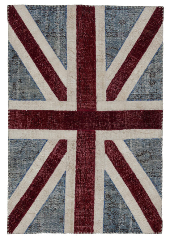 4x6 Uk Flag Patchwork Rug - 22731