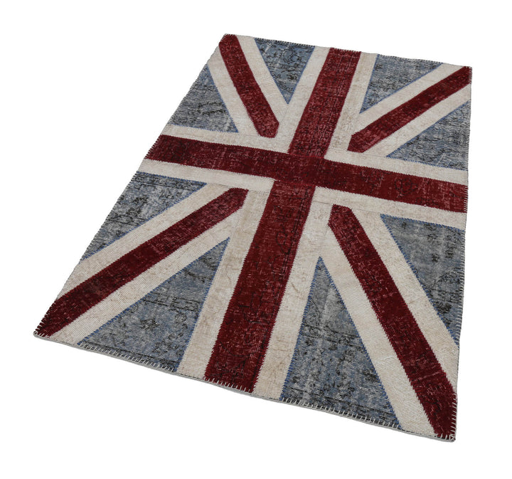 4x6 Uk Flag Patchwork Rug - 22731