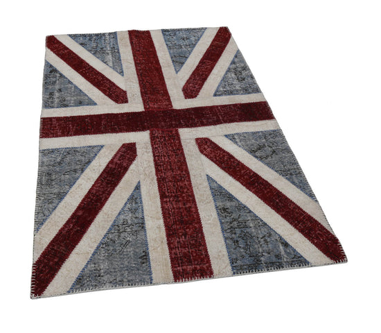 4x6 Uk Flag Patchwork Rug - 22731