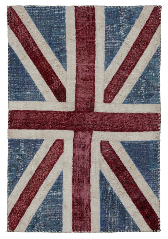 4x6 Uk Flag Patchwork Rug - 22732