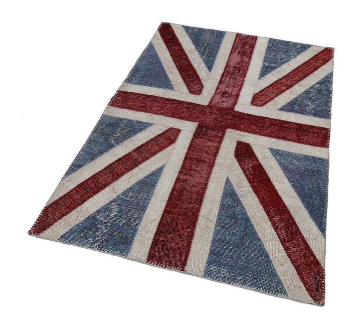 4x6 Uk Flag Patchwork Rug - 22732