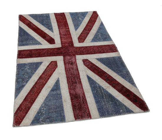 4x6 Uk Flag Patchwork Rug - 22732