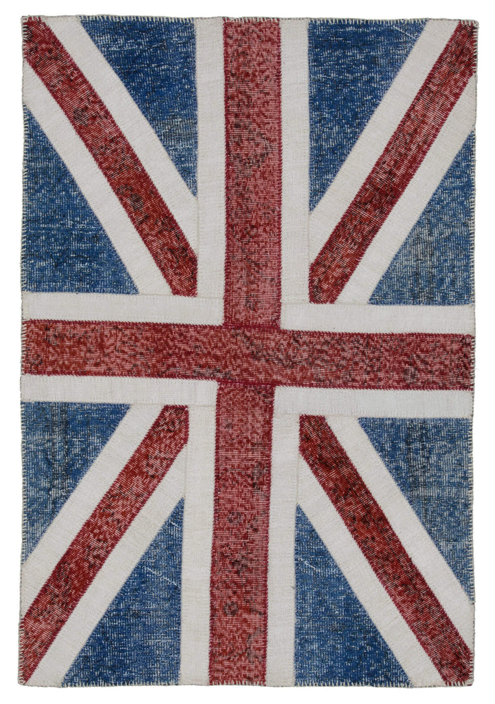 4x6 British Flag Patchwork Rug - 22733