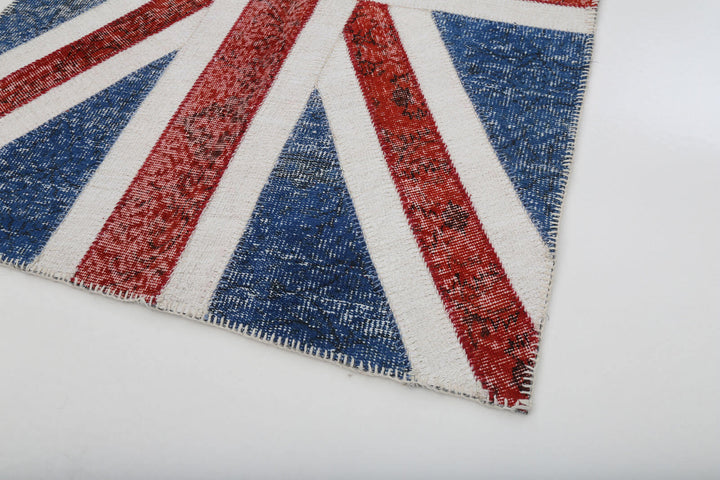 4x6 British Flag Patchwork Rug - 22733
