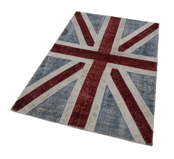 4x6 British Flag Patchwork Rug - 22734