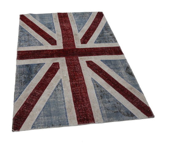 4x6 British Flag Patchwork Rug - 22734