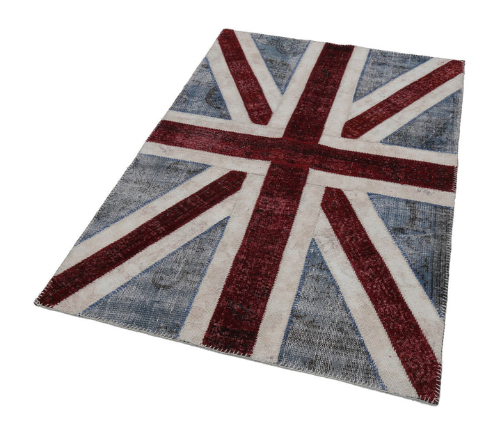 4x6 Uk Flag Patchwork Rug - 22735