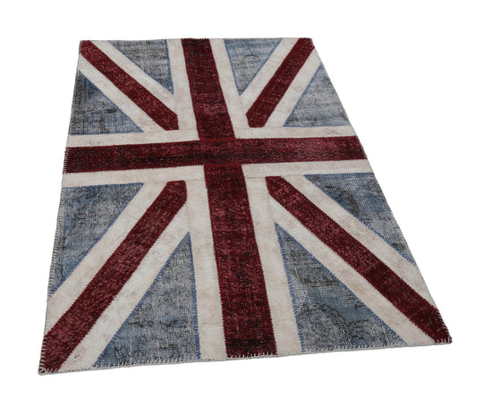 4x6 Uk Flag Patchwork Rug - 22735