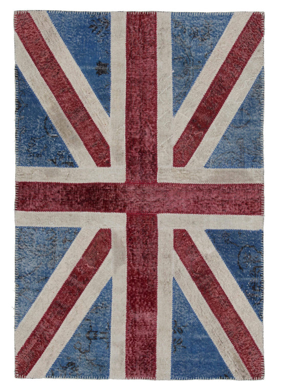 4x6 Uk Flag Patchwork Rug - 22736