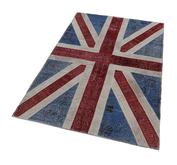 4x6 Uk Flag Patchwork Rug - 22736