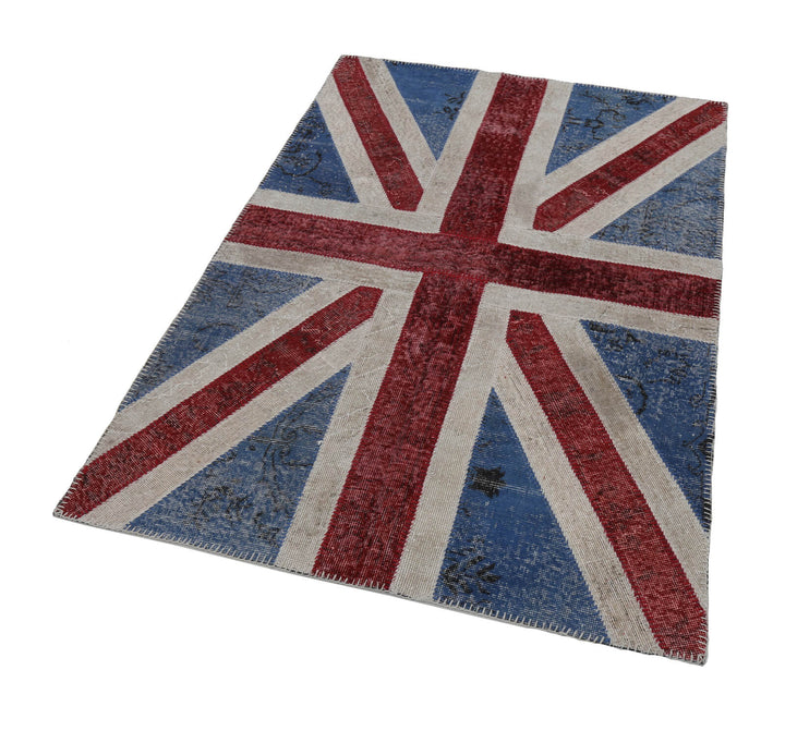 4x6 Uk Flag Patchwork Rug - 22736