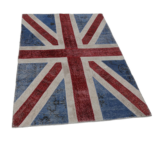 4x6 Uk Flag Patchwork Rug - 22736