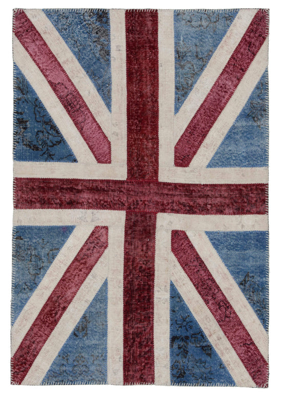 4x6 British Flag Patchwork Rug - 22737