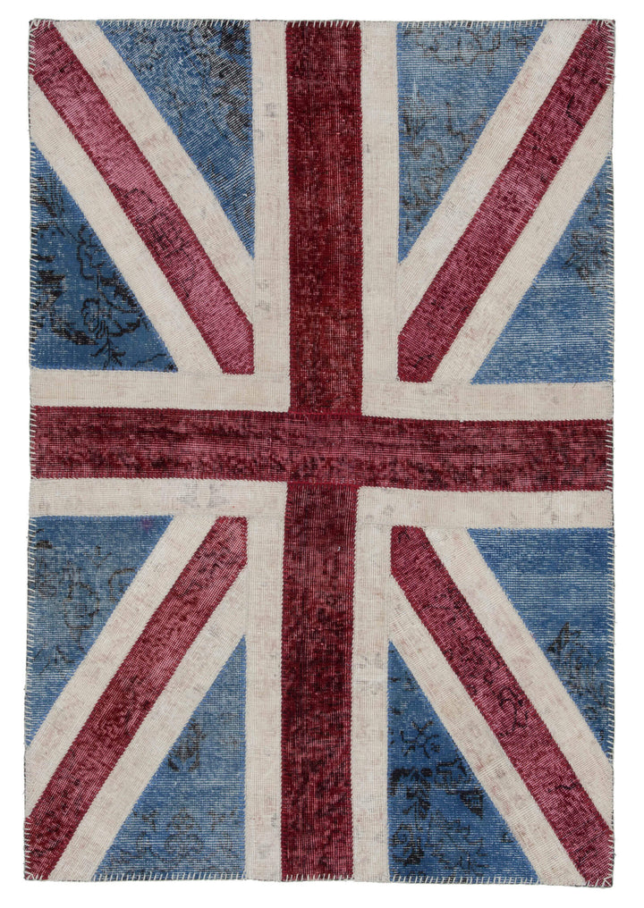 4x6 British Flag Patchwork Rug - 22737
