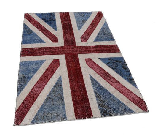 4x6 British Flag Patchwork Rug - 22737