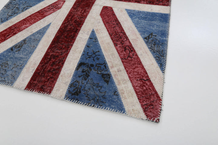 4x6 British Flag Patchwork Rug - 22737