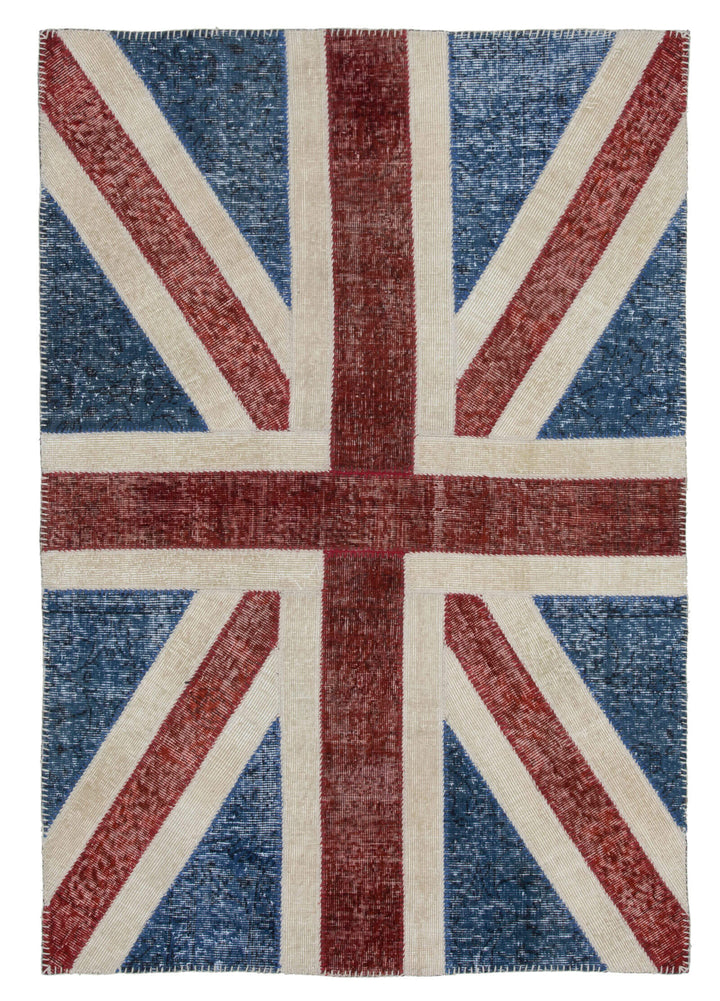 4x6 British Flag Patchwork Rug - 22750