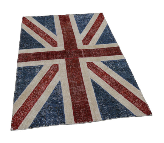4x6 British Flag Patchwork Rug - 22750