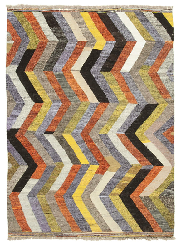 6x8 Multicolor Contemporary Area Rug - 22752