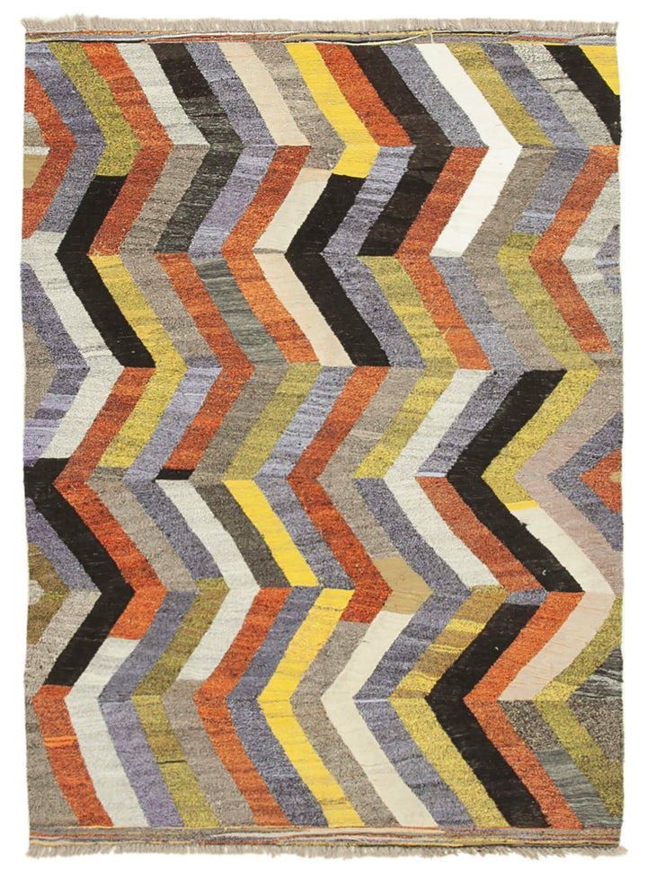 6x8 Multicolor Contemporary Area Rug - 22752