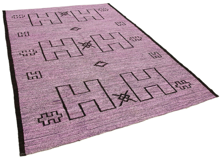 6x9 Purple Contemporary Area Rug - 22753