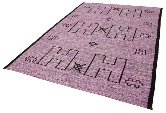 6x9 Purple Contemporary Area Rug - 22753