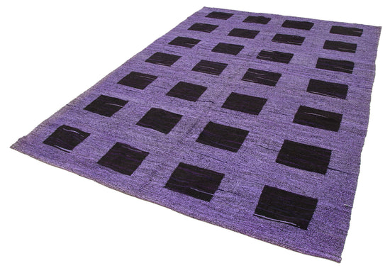 7x10 Purple Contemporary Area Rug - 22755