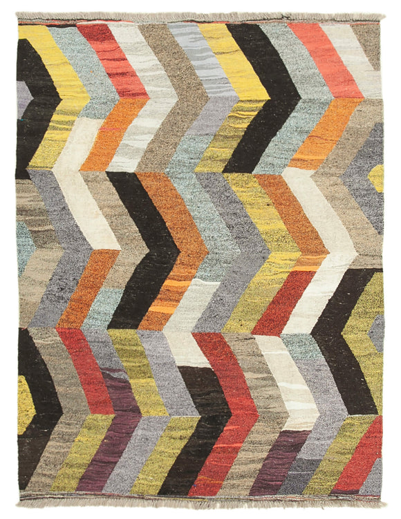 6x8 Multicolor Contemporary Area Rug - 22757