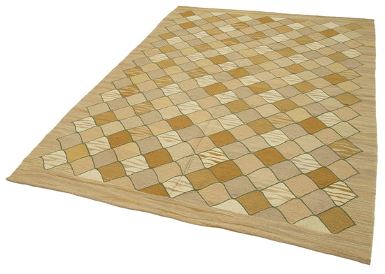 6x8 Brown Contemporary Area Rug - 22760