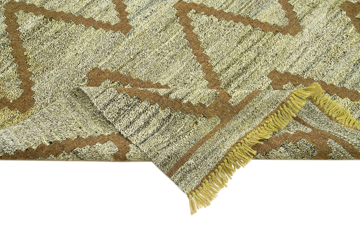 7x10 Green Contemporary Area Rug - 22766