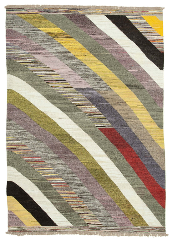 7x10 Multicolor Contemporary Area Rug - 22767